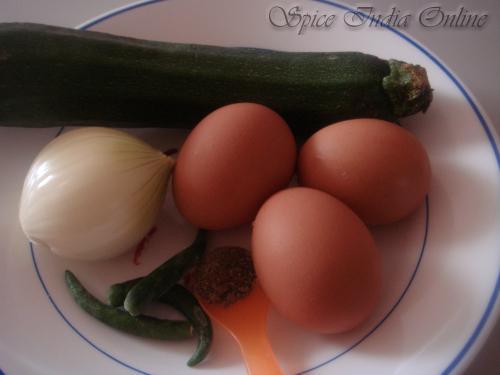 Zucchini scrambled eggs
